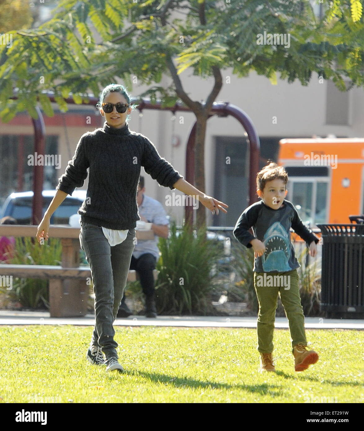 Nicole Richie and Joel Madden take their children Harlow and Sparrow to