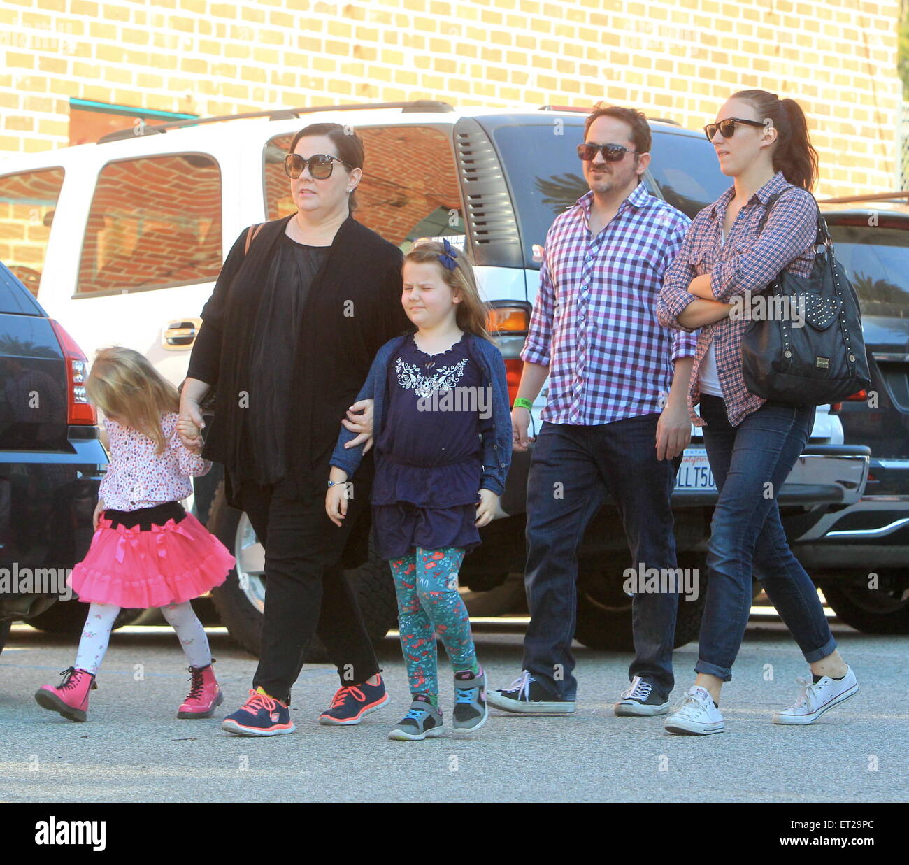 Melissa McCarthy and husband Ben Falcone take their daughters Vivian