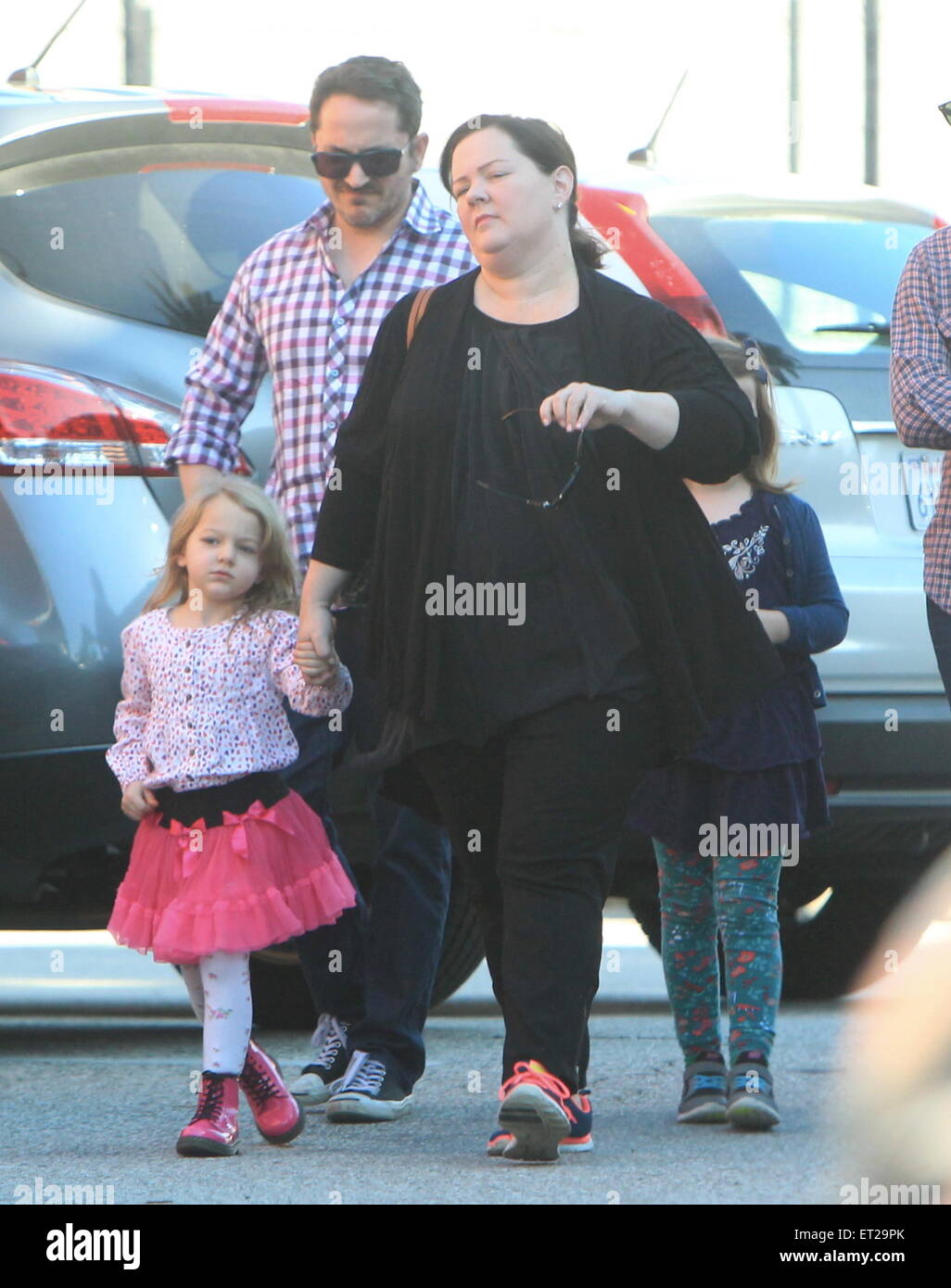Melissa McCarthy and husband Ben Falcone take their daughters Vivian