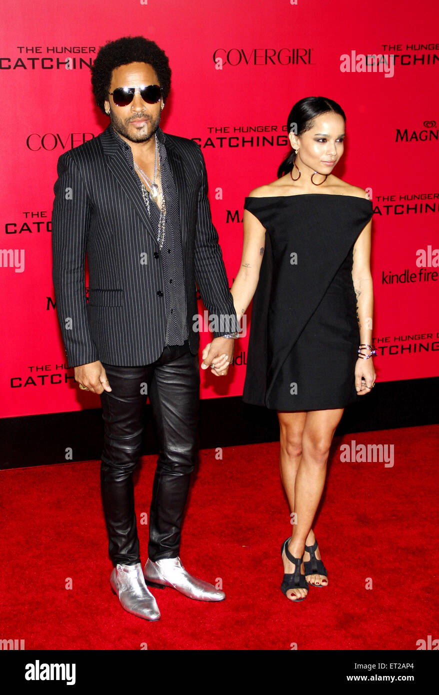 Lenny Kravitz and Zoe Kravitz at the Los Angeles premiere of "The