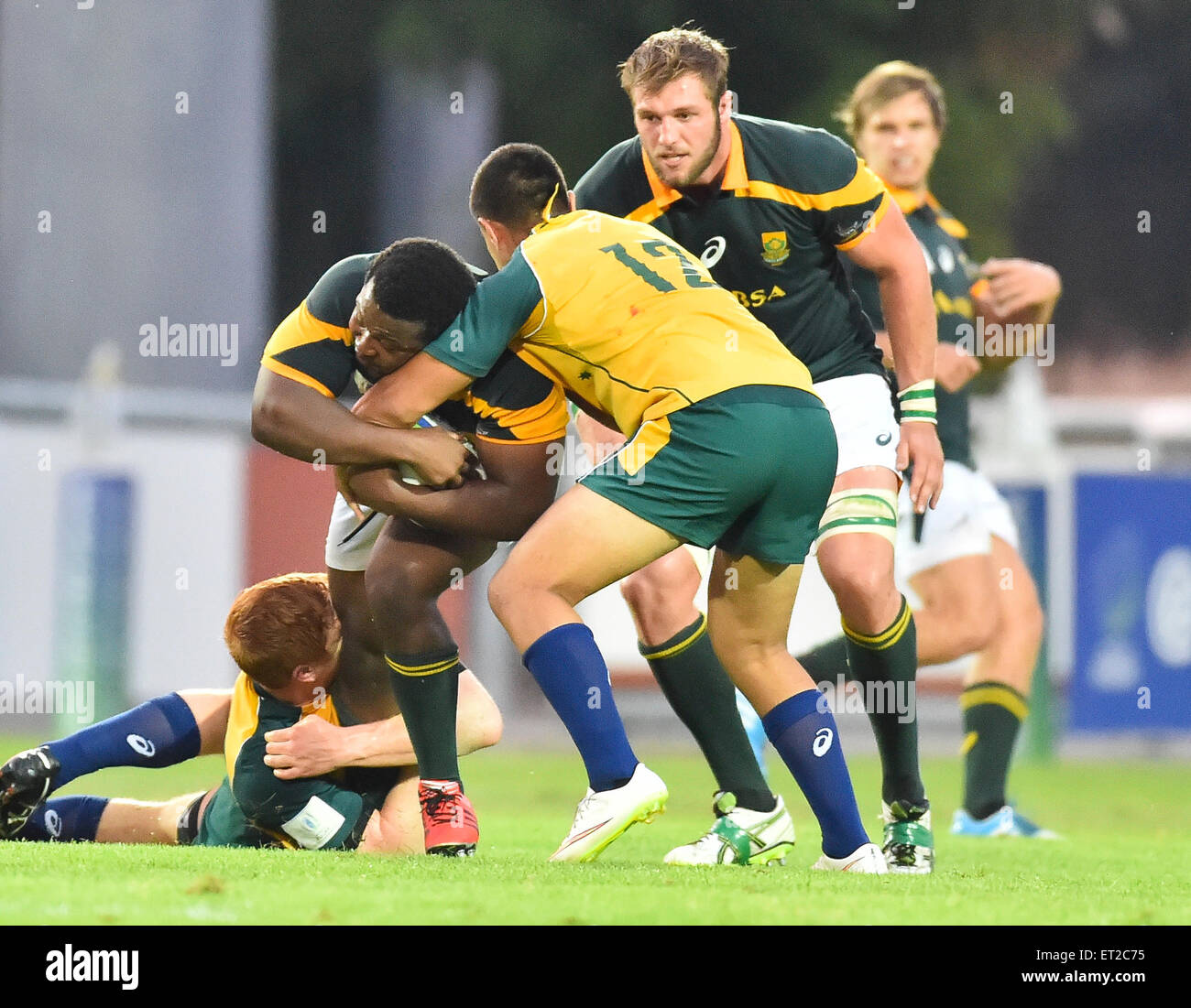 Calvisano, Italy. 10th June, 2015. Ox Nche of South Africa during the 2015 World Rugby U20 Championship match between South Africa and Australia at Stadio San Michele on June 10, 2015 in Calvisano, Italy. Credit:  Roger Sedres/Alamy Live News Stock Photo