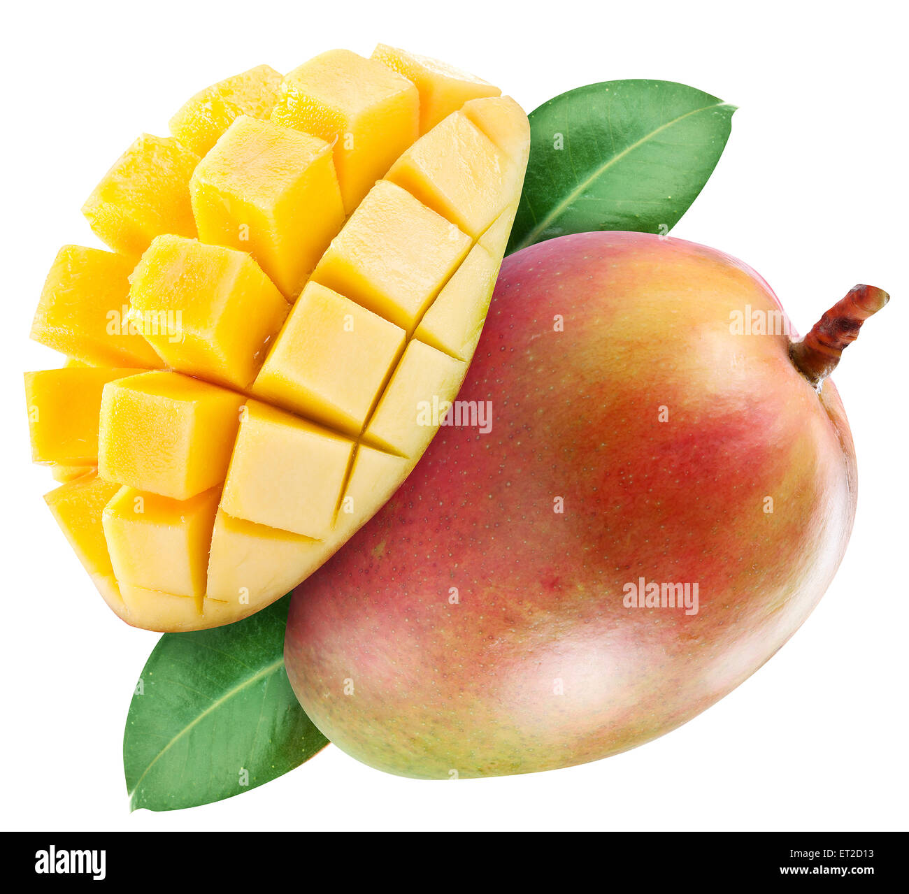 Ripe mango fruit. File contains clipping paths. Stock Photo