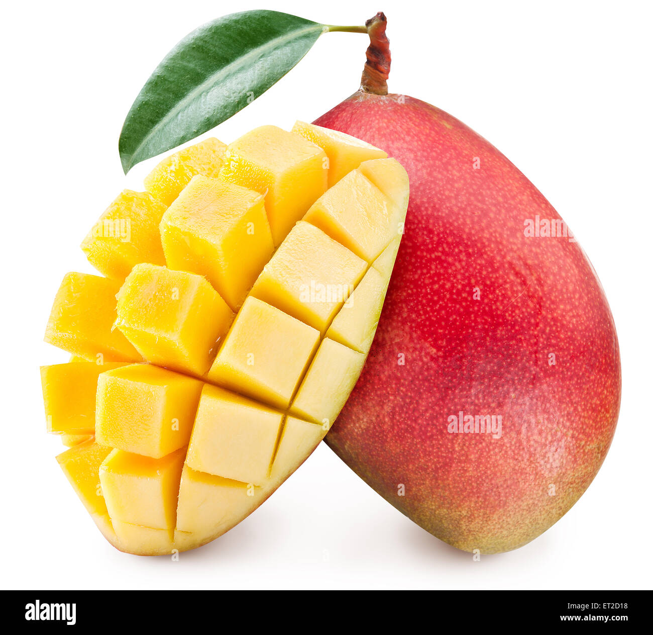 Ripe mango fruit. File contains clipping paths. Stock Photo