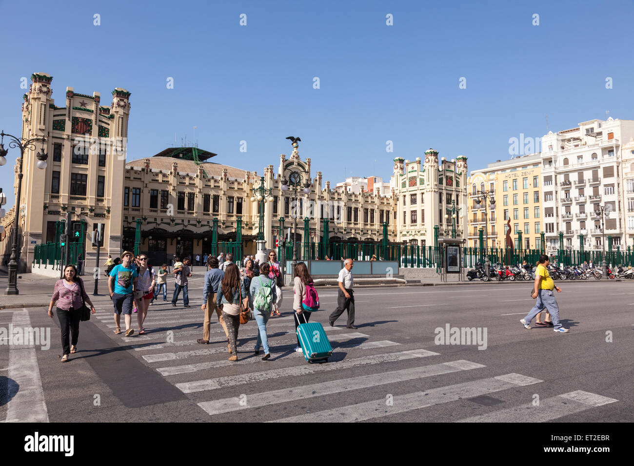 The North Train Station in the city of Valencia, Spain Stock Photo