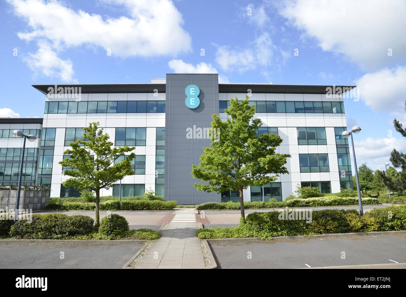 The headquarters of EE (Everything Everywhere) in Hatfield, Hertfordshire Stock Photo