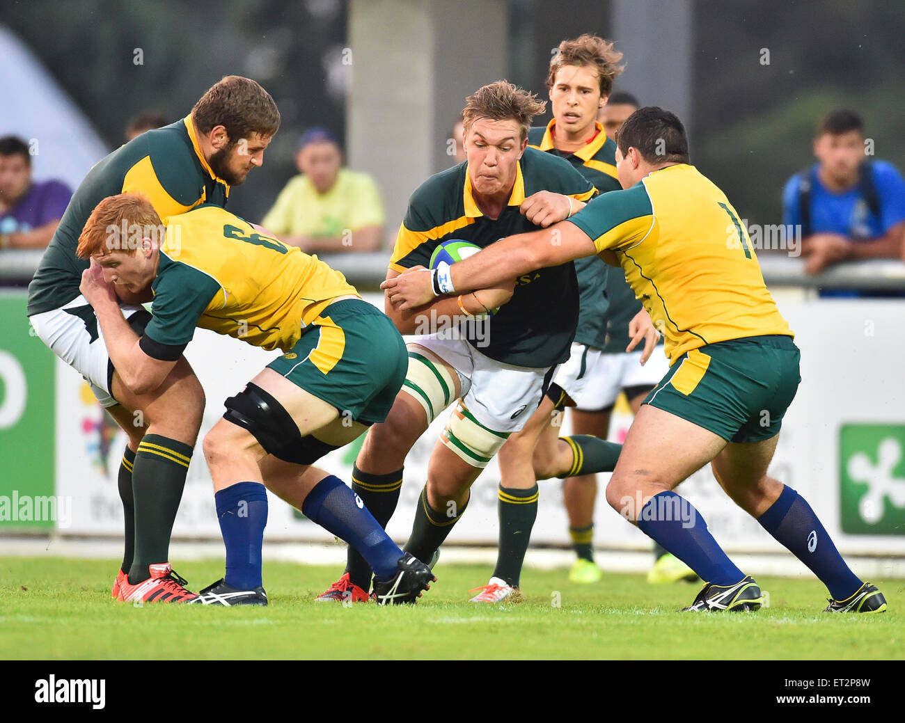 South Africa versus Australia at the World Rugby Under 20 Championship in 2015 Stock Photo