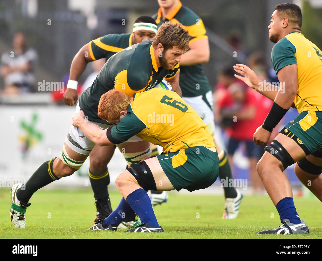 South Africa versus Australia at the World Rugby Under 20 Championship in 2015 Stock Photo