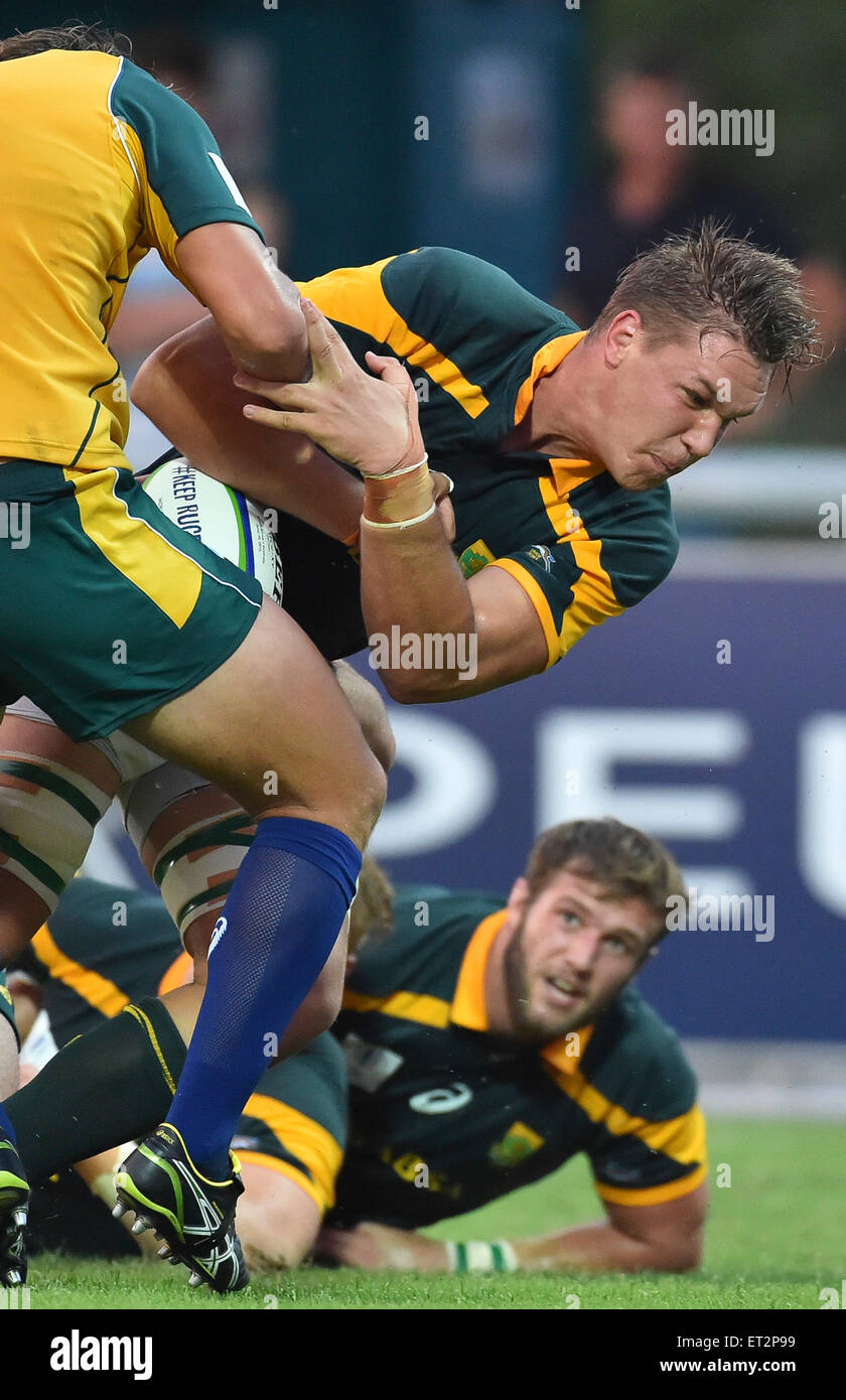 South Africa versus Australia at the World Rugby Under 20 Championship in 2015 Stock Photo