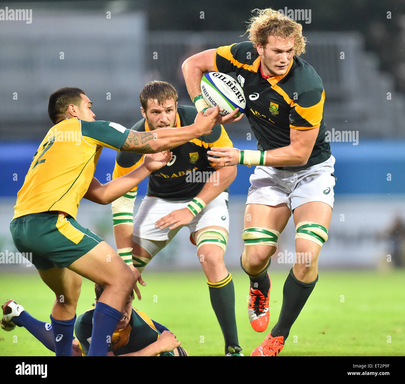 South Africa versus Australia at the World Rugby Under 20 Championship in 2015 Stock Photo