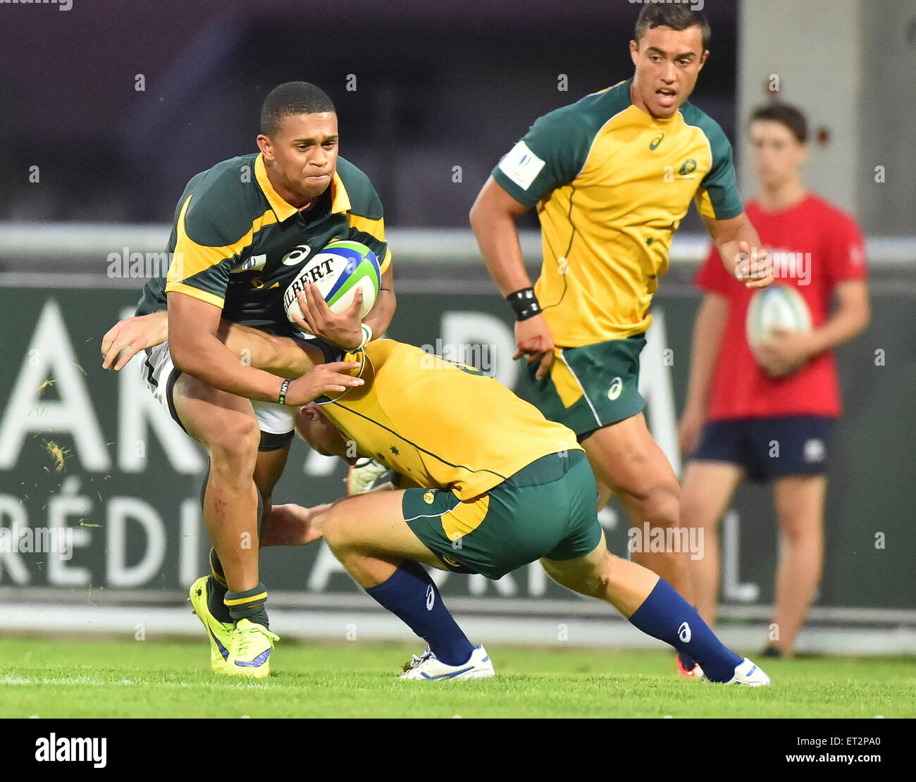 South Africa versus Australia at the World Rugby Under 20 Championship in 2015 Stock Photo