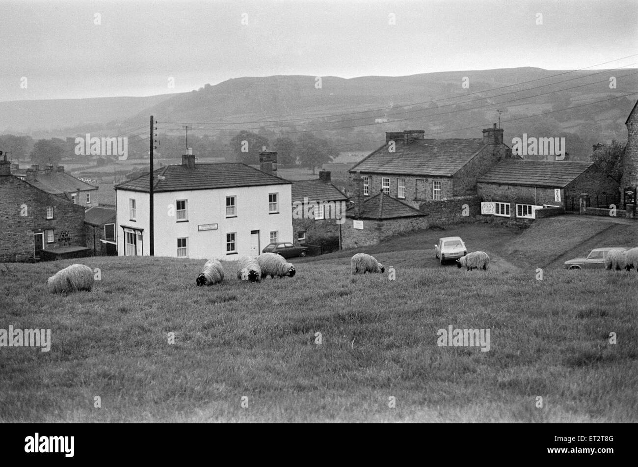 Yorkshire Dales, Sunday 24th October 1982. Richmond, Swaledale, North Yorkshire DL11 6SN. Stock Photo