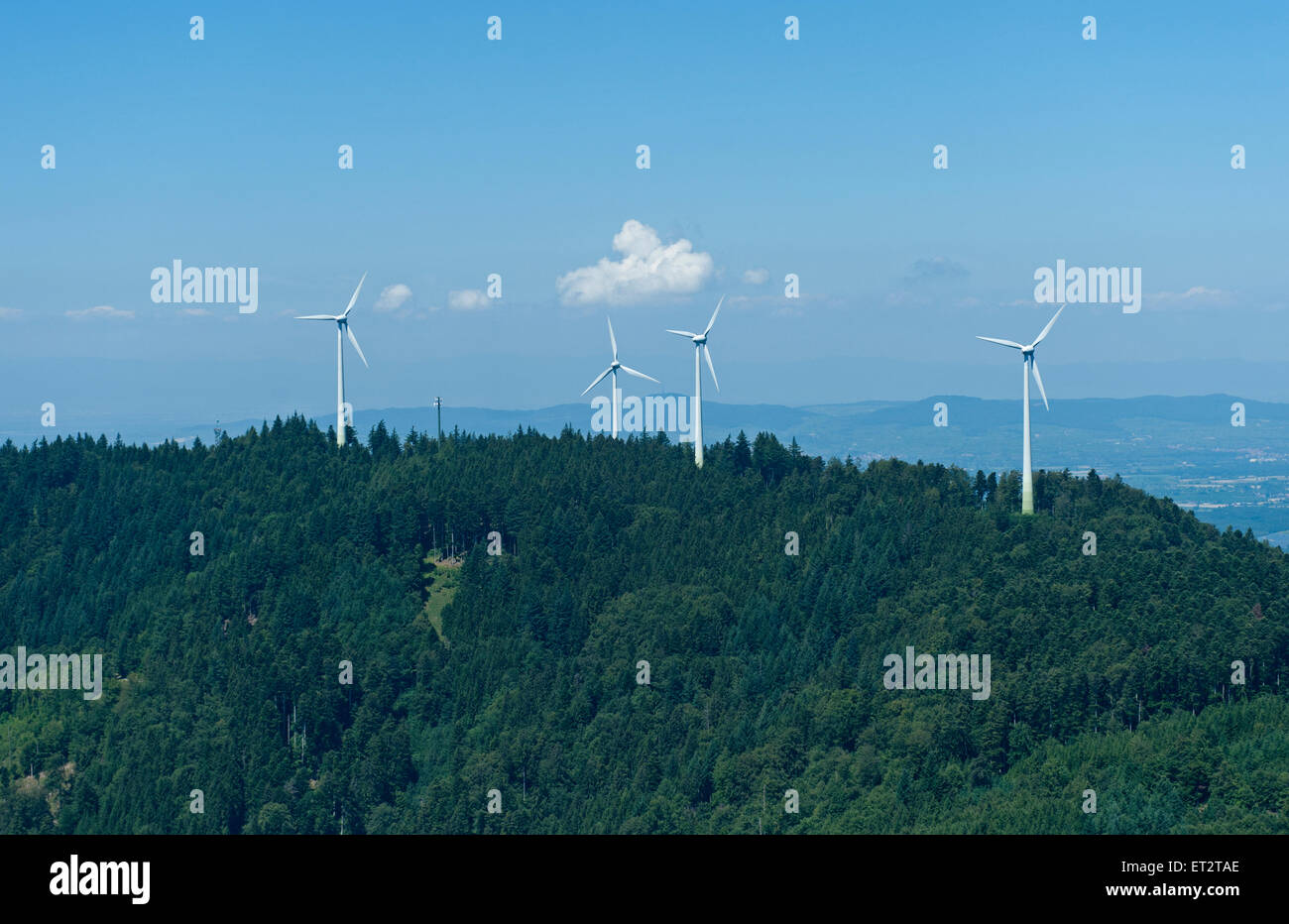 Freiburg, Germany, wind turbines on the Rosskopf Stock Photo