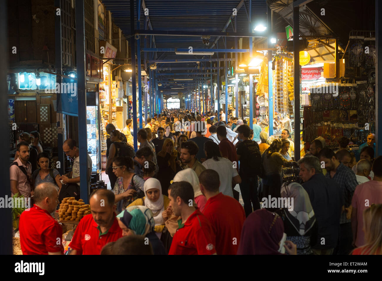 Istanbul, Turkey, people in a bazaar Stock Photo