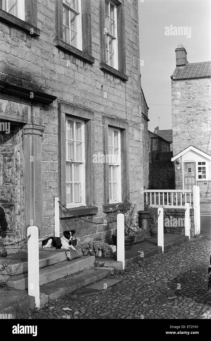 Yorkshire Dales, Sunday 24th October 1982. Richmond, Swaledale, North Yorkshire DL11 6SN. Stock Photo