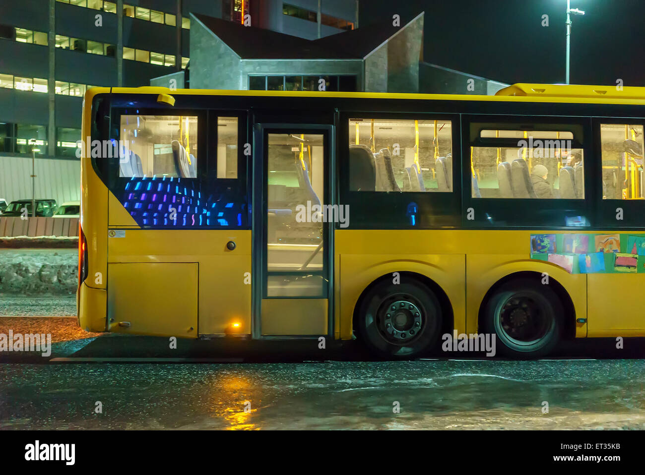 Public city bus, Reykjavik, Iceland Stock Photo