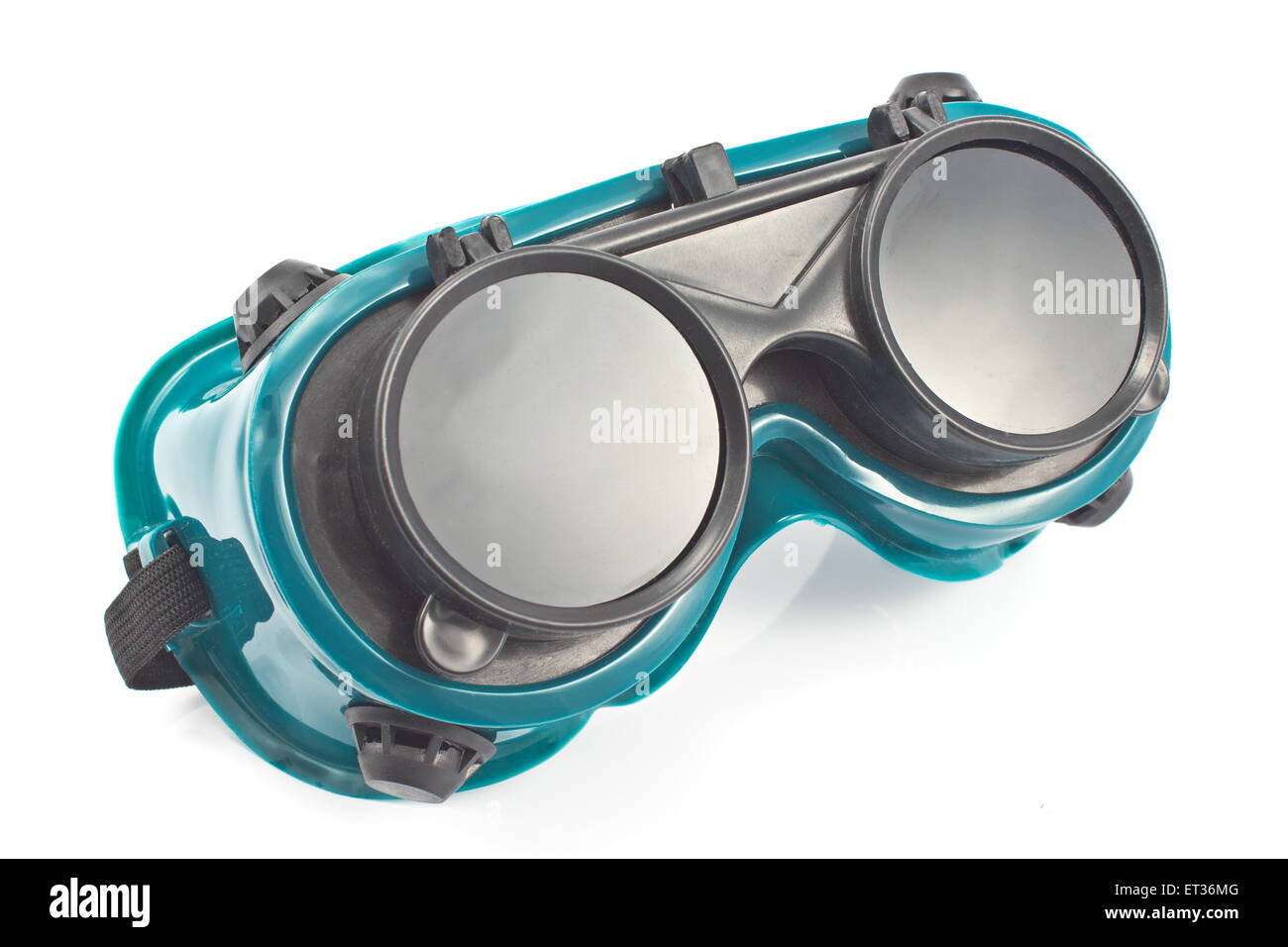 Welding glasses isolated on white Stock Photo