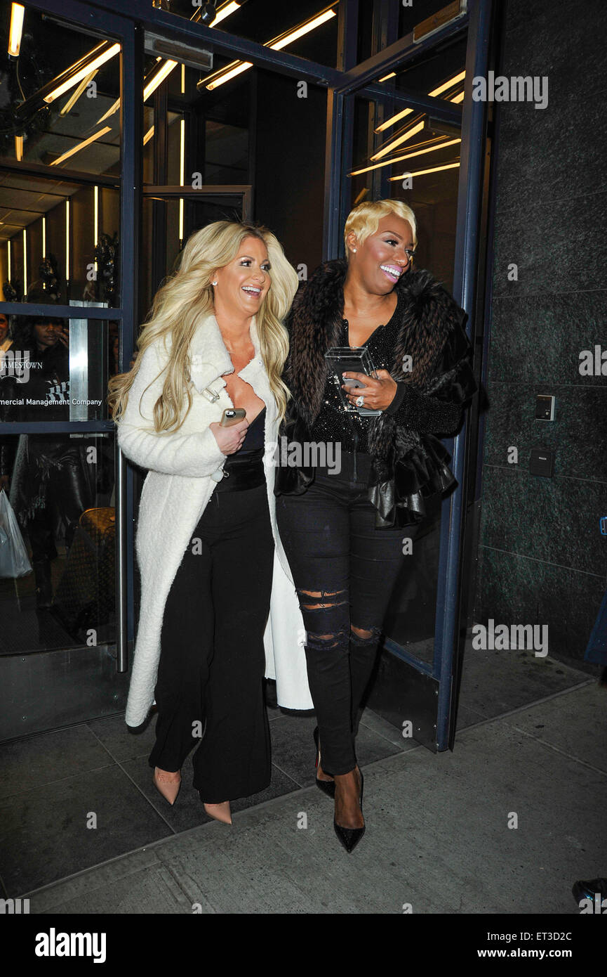 Nene Leakes and Kim Zolciak Biermann leaving WWHL studios arm in arm