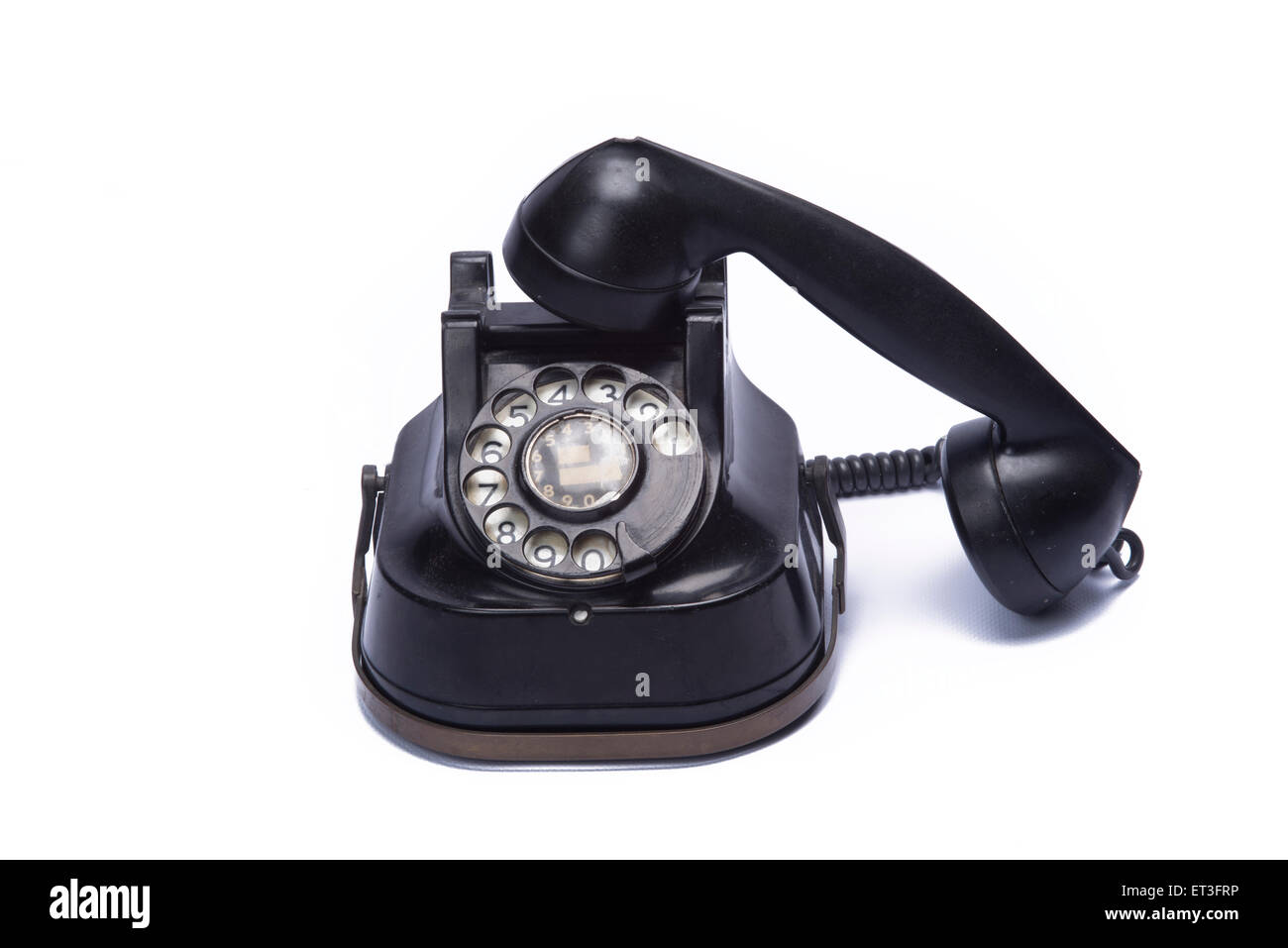 vintage telephone isolated on white background Stock Photo