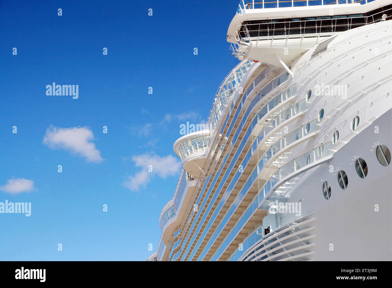 Closeup of  Cruise Ship Stock Photo