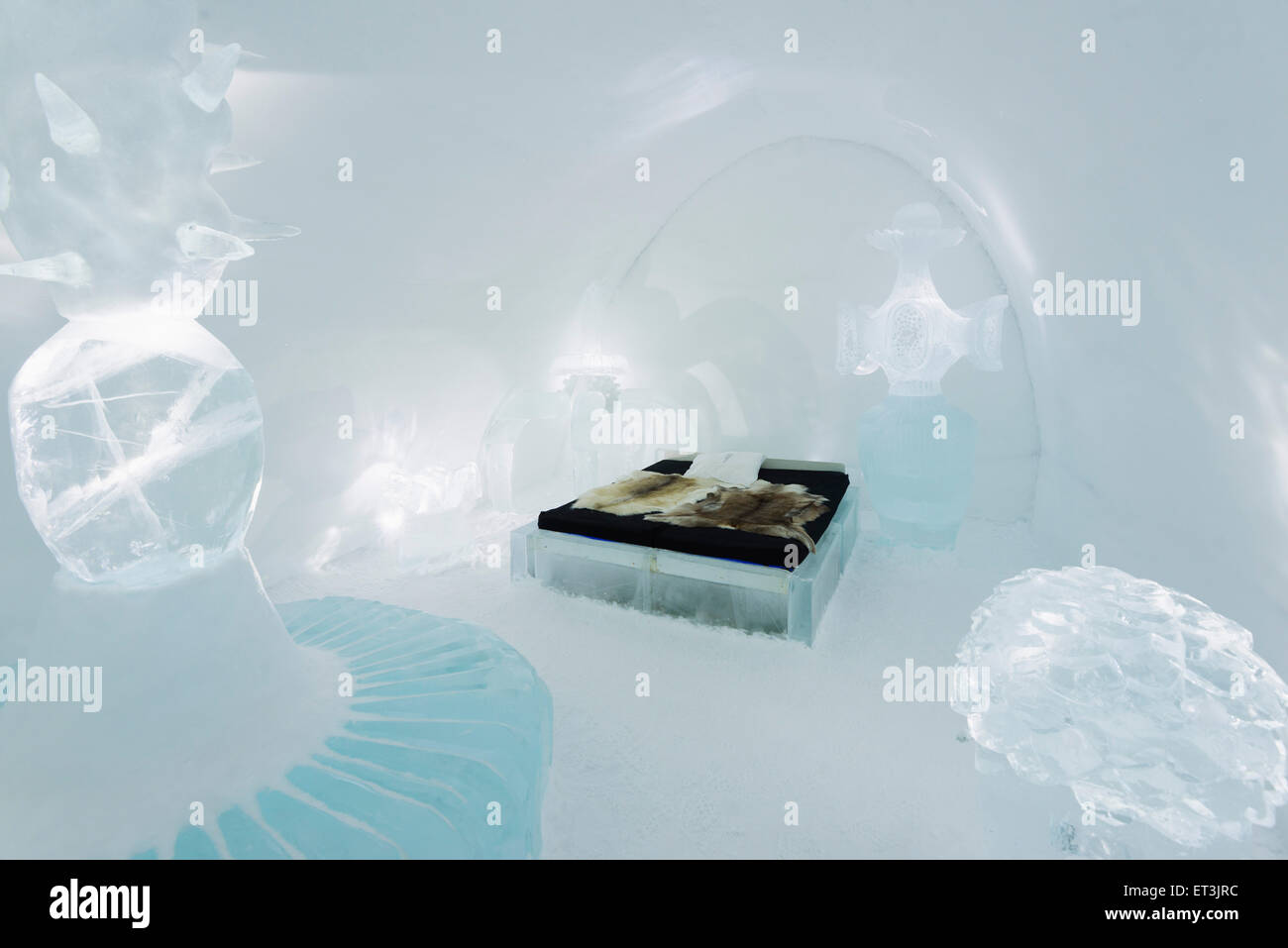 Arctic Circle, Lapland, Scandinavia, Sweden, Kiruna, Ice Hotel Stock