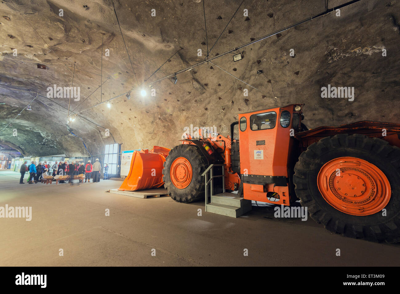 Arctic Circle, Lapland, Scandinavia, Sweden, Kiruna, LKAB mining tour, largest underground iron ore mine in the world Stock Photo
