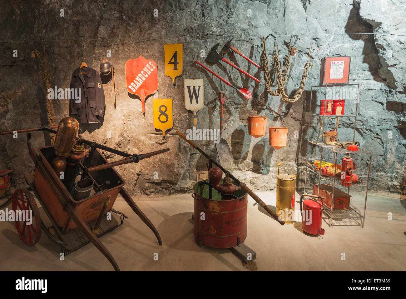 Arctic Circle, Lapland, Scandinavia, Sweden, Kiruna, LKAB mining tour, largest underground iron ore mine in the world Stock Photo