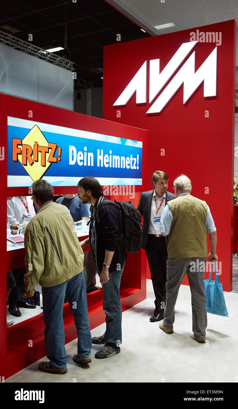 Berlin, Germany, booth of Berlin's company AVM Stock