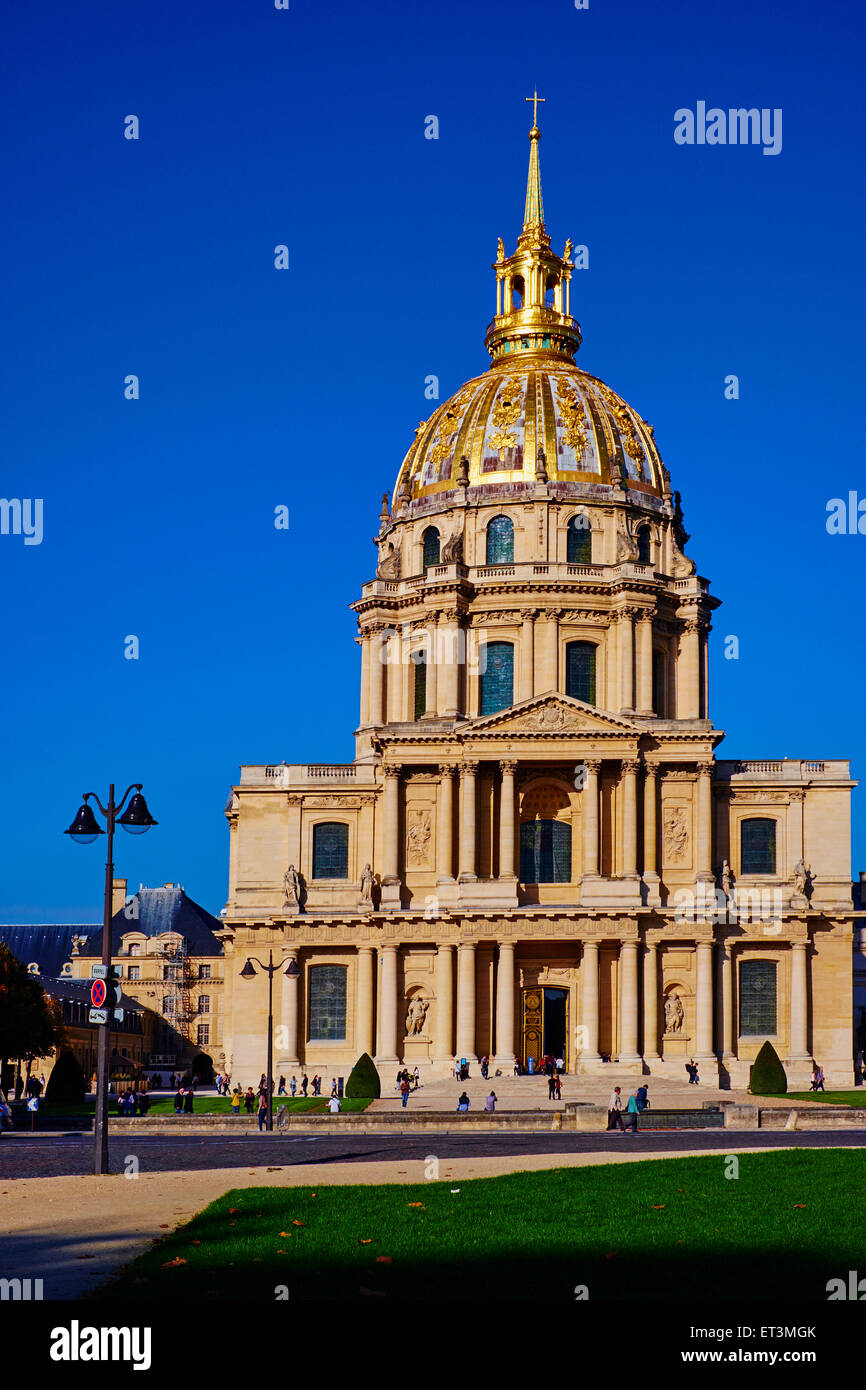 France, Paris, Invalides, Saint-Louis-des-Invalides Cathedral Stock Photo