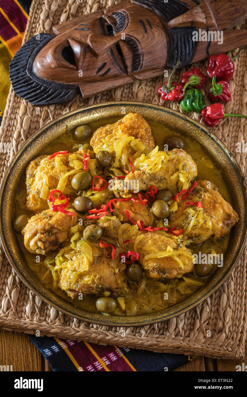 Chicken Yassa. West African chicken stew. Africa Food Stock Photo Alamy