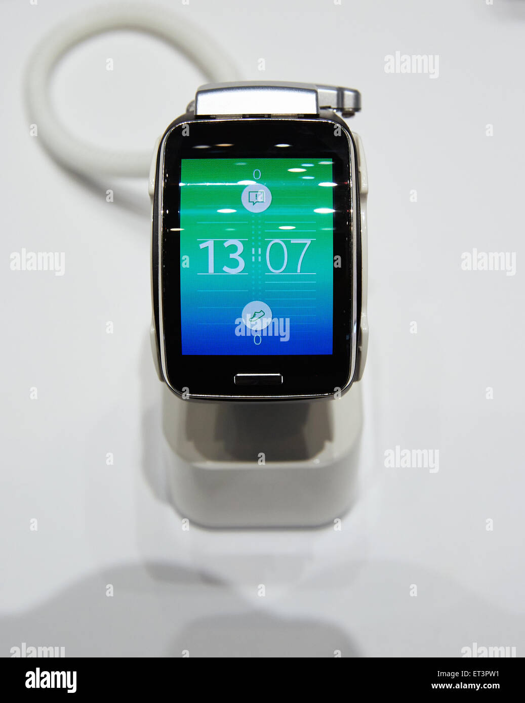 Berlin, Germany, Samsung presents its latest model of smart Watch Gear