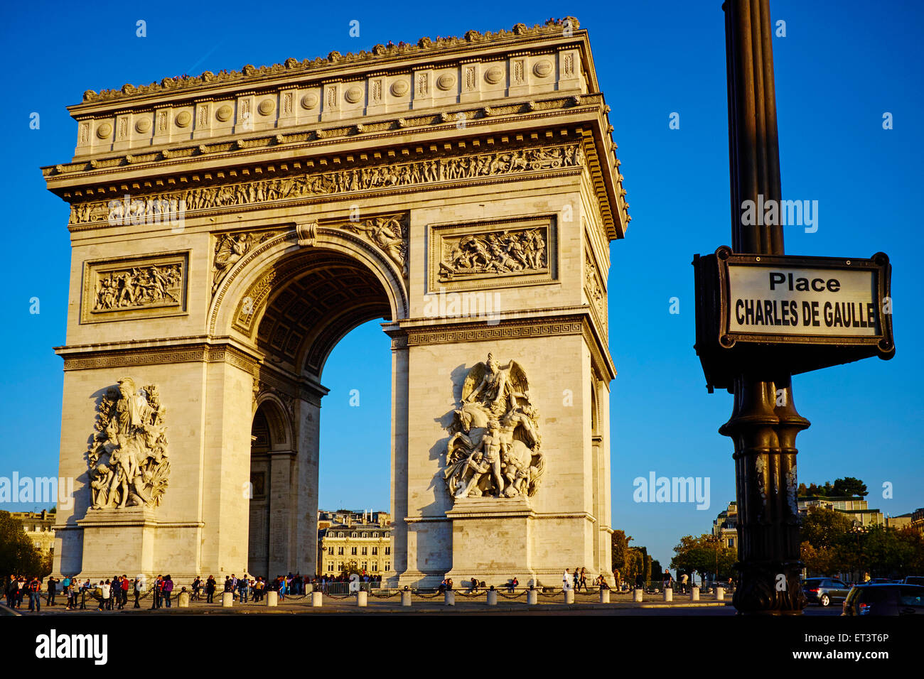 France, Paris, Arc de Triomphe Stock Photo