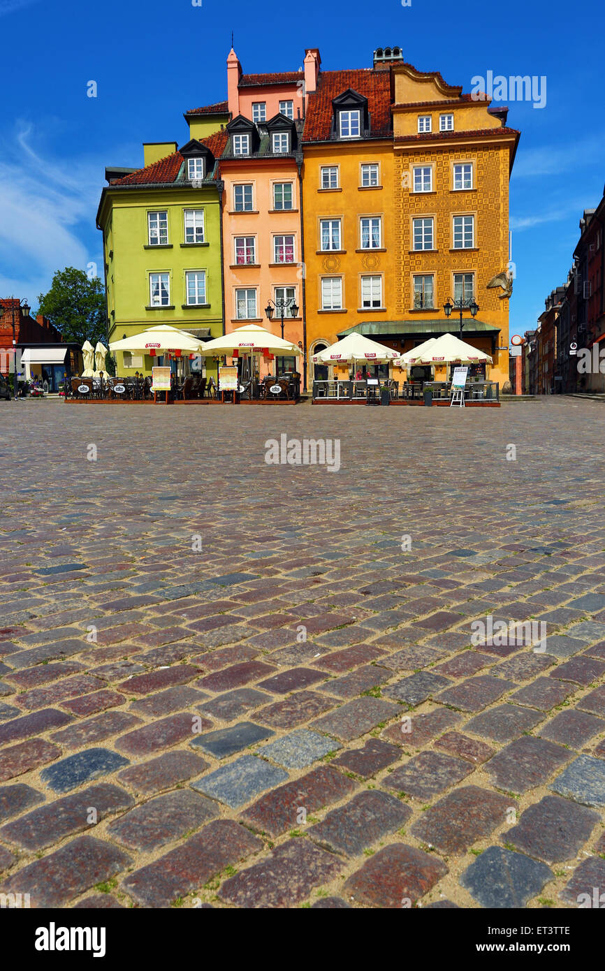 Town houses in Castle Square in Warsaw, Poland Stock Photo Alamy