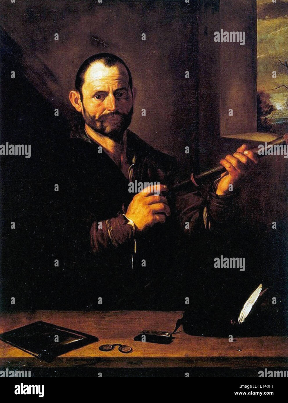Jusepe de Ribera  Allegory of Sight Stock Photo