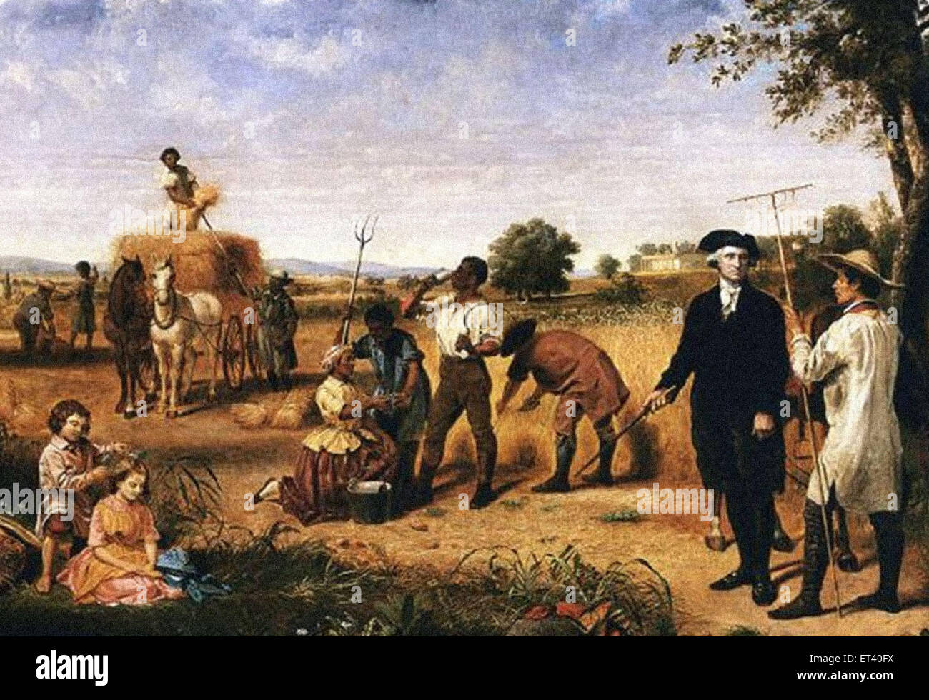 Junius B. Stearns  George Washington as a Farmer Stock Photo