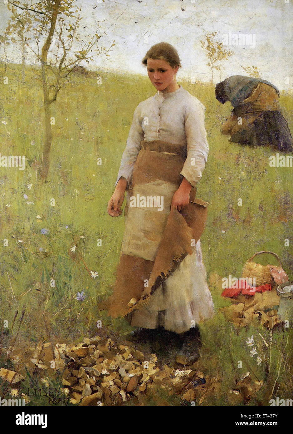 George Clausen  The Stone Pickers Stock Photo