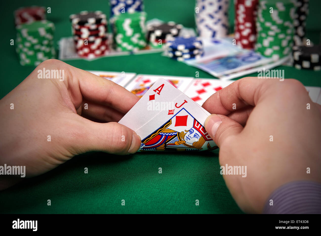 Poker player cash hi-res stock photography and images - Alamy