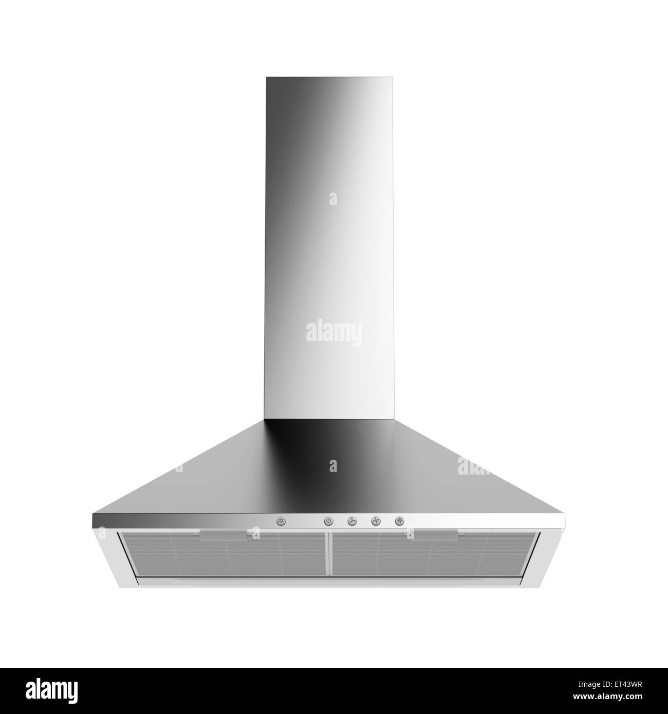 Silver cooker hood isolated on white background Stock Photo Alamy