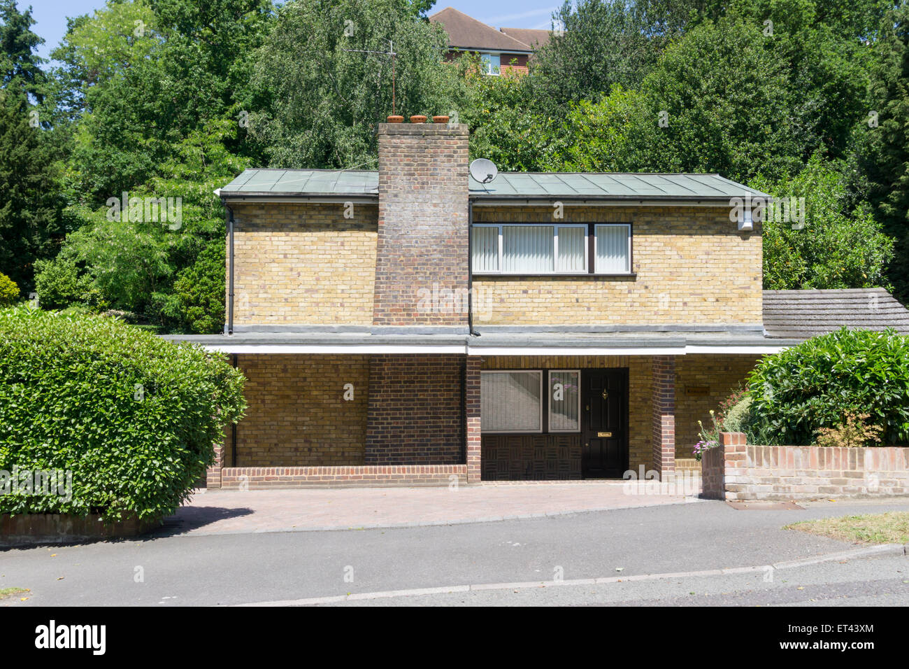 Modern, brick-built detached house in Bromley, South London. Stock Photo