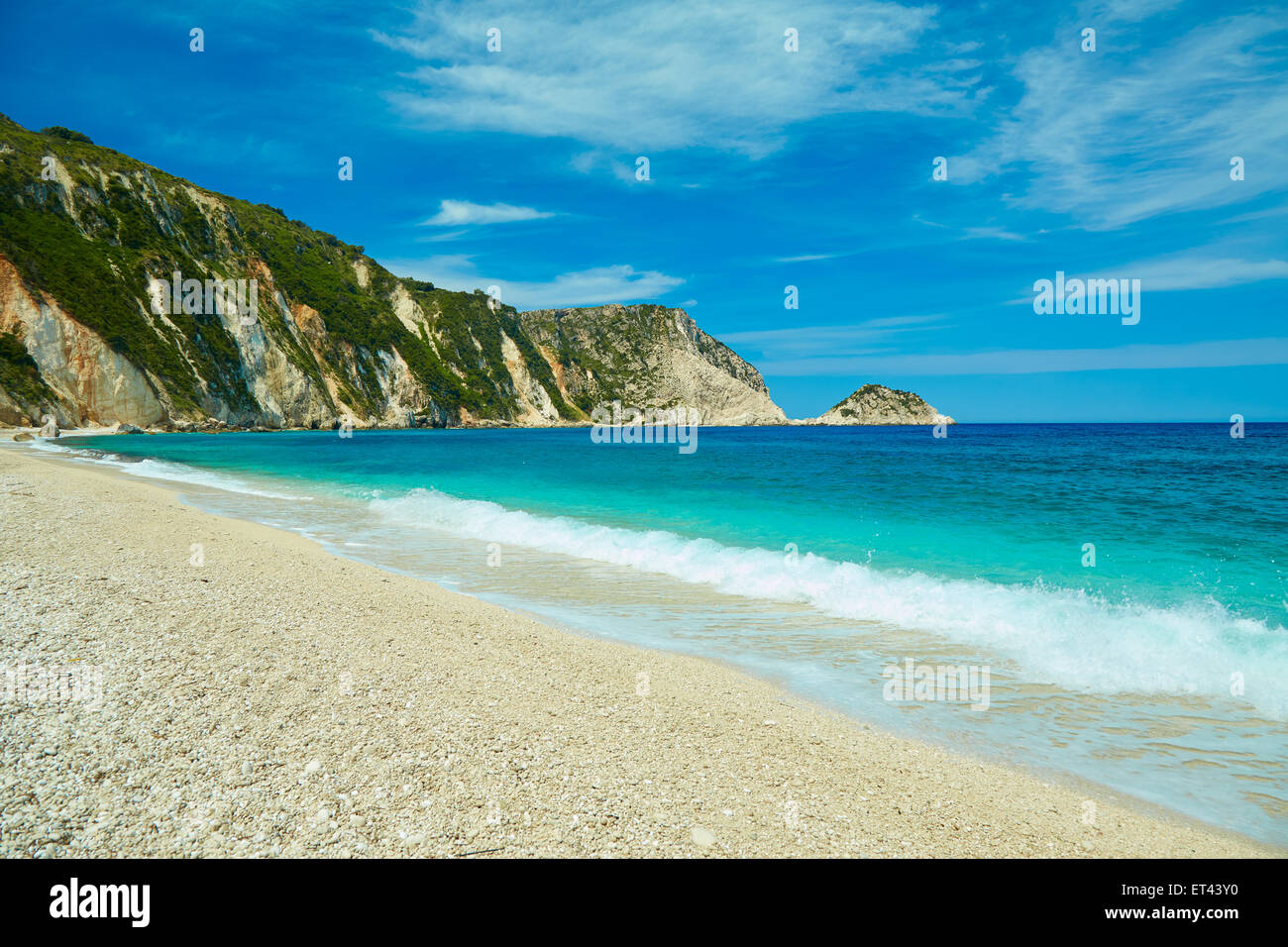 Petani Beach Kefalonia Greece Stock Photo Alamy