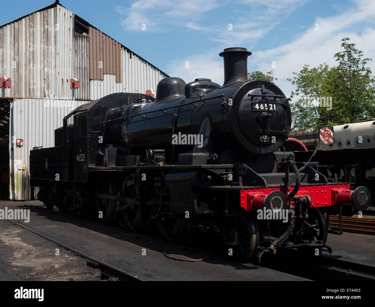 Vintage Steam Locomotive At Loughborough Station On The Great Central vintage-steam-locomotive-at-loughborough-station-on-the-great-central
