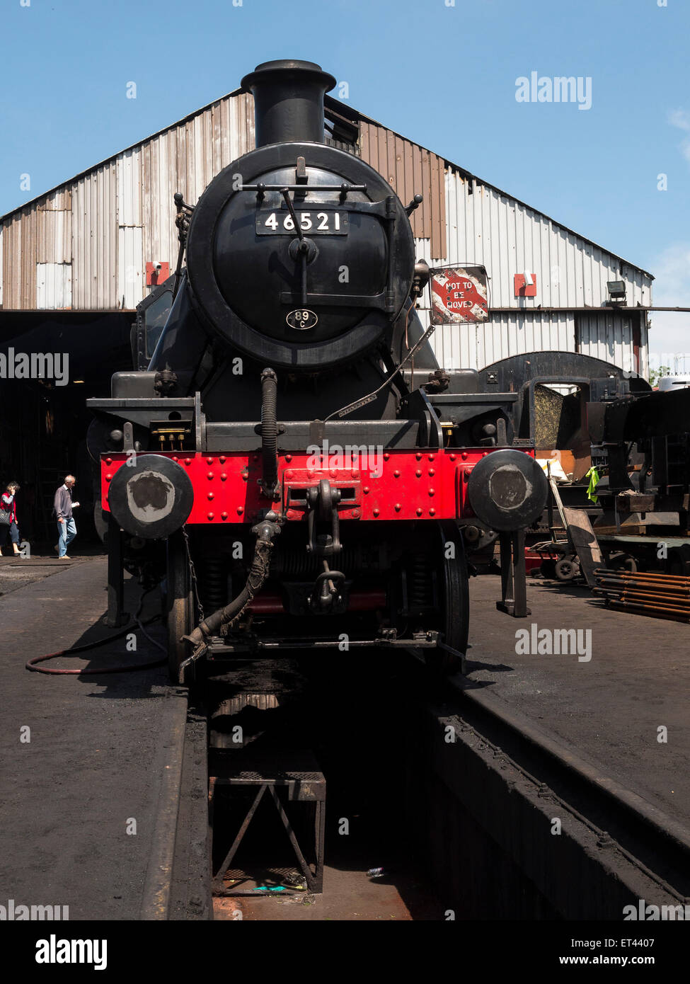 Vintage Steam Locomotive At Loughborough Station On The Great Central vintage-steam-locomotive-at-loughborough-station-on-the-great-central