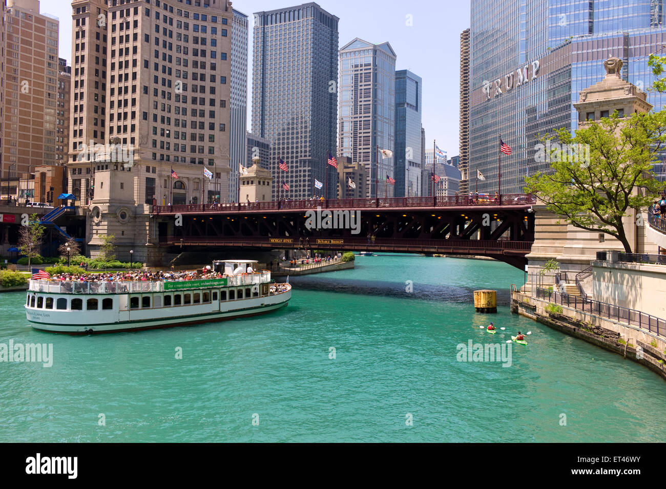 Chicago River, River Trip Stock Photo Alamy