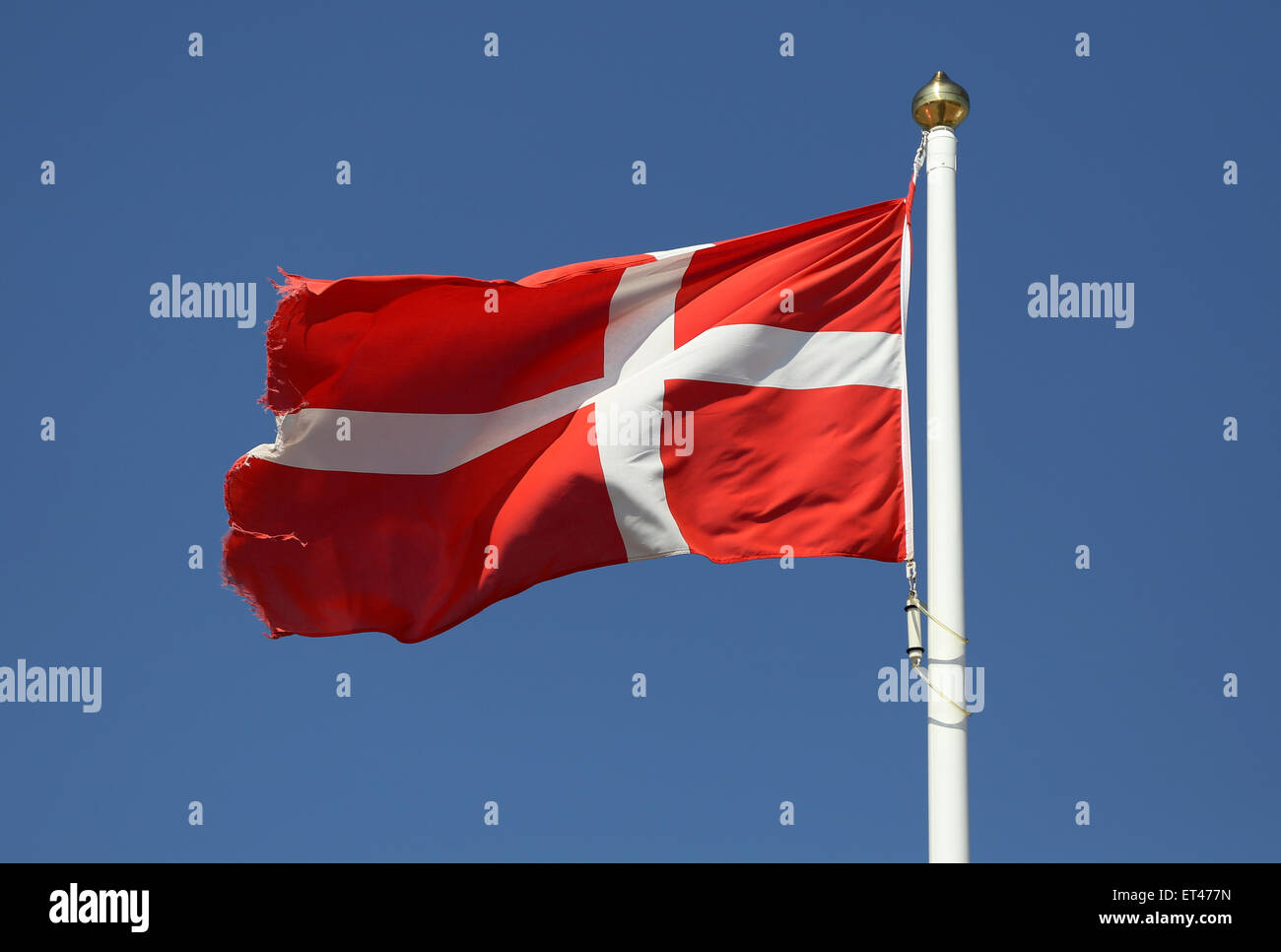 List, Germany, National flag of Denmark Stock Photo