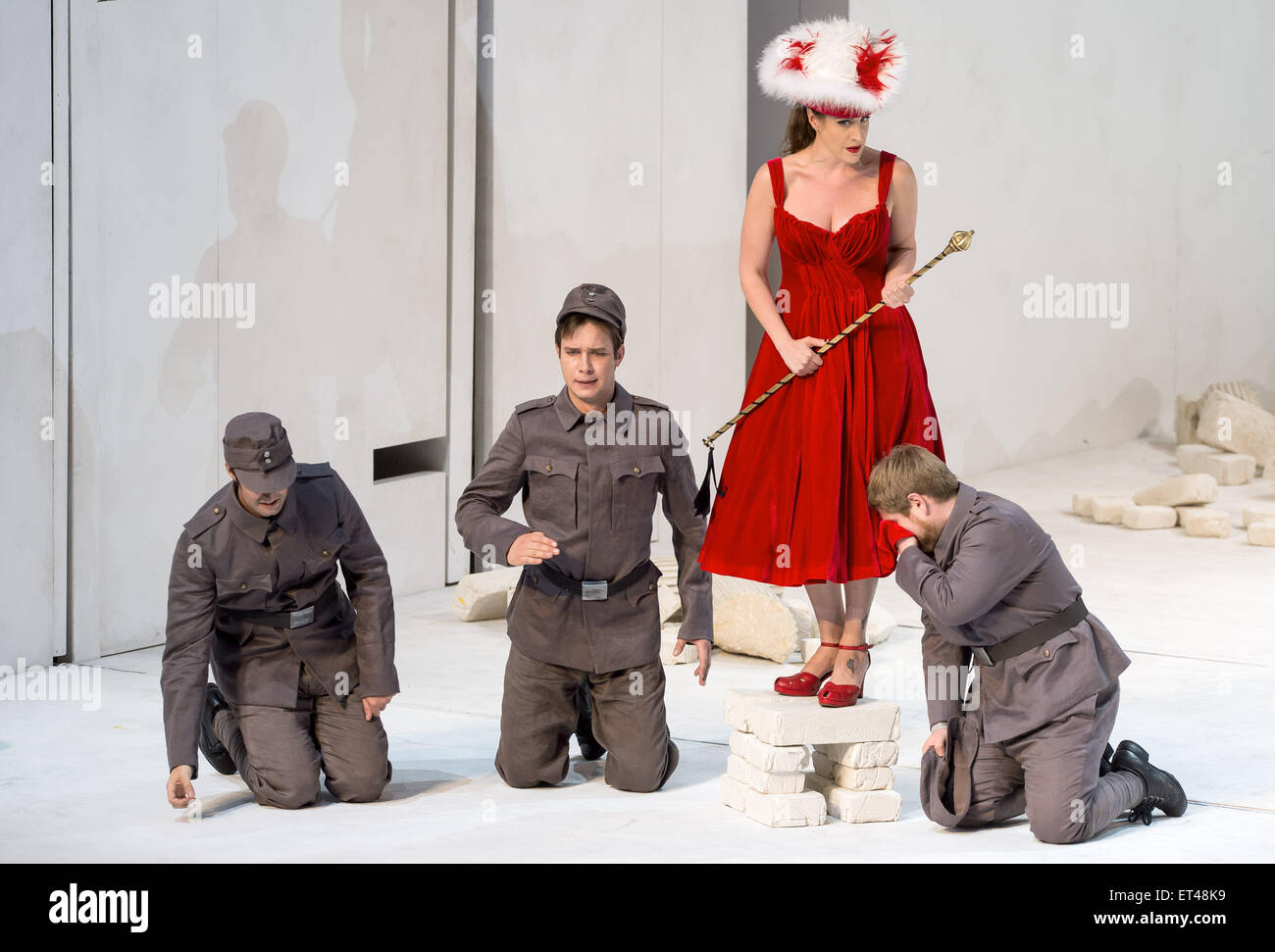 Berlin, Germany. 09th June, 2015. Brenda Rae (2-R) as Zerbinetta ...