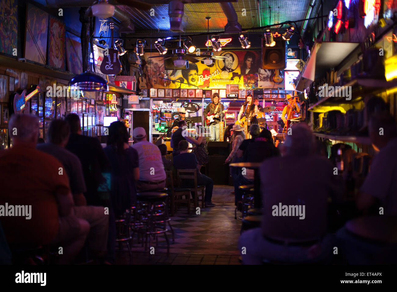 honky tonk bar in Nashville, bands and fun Stock Photo - Alamy