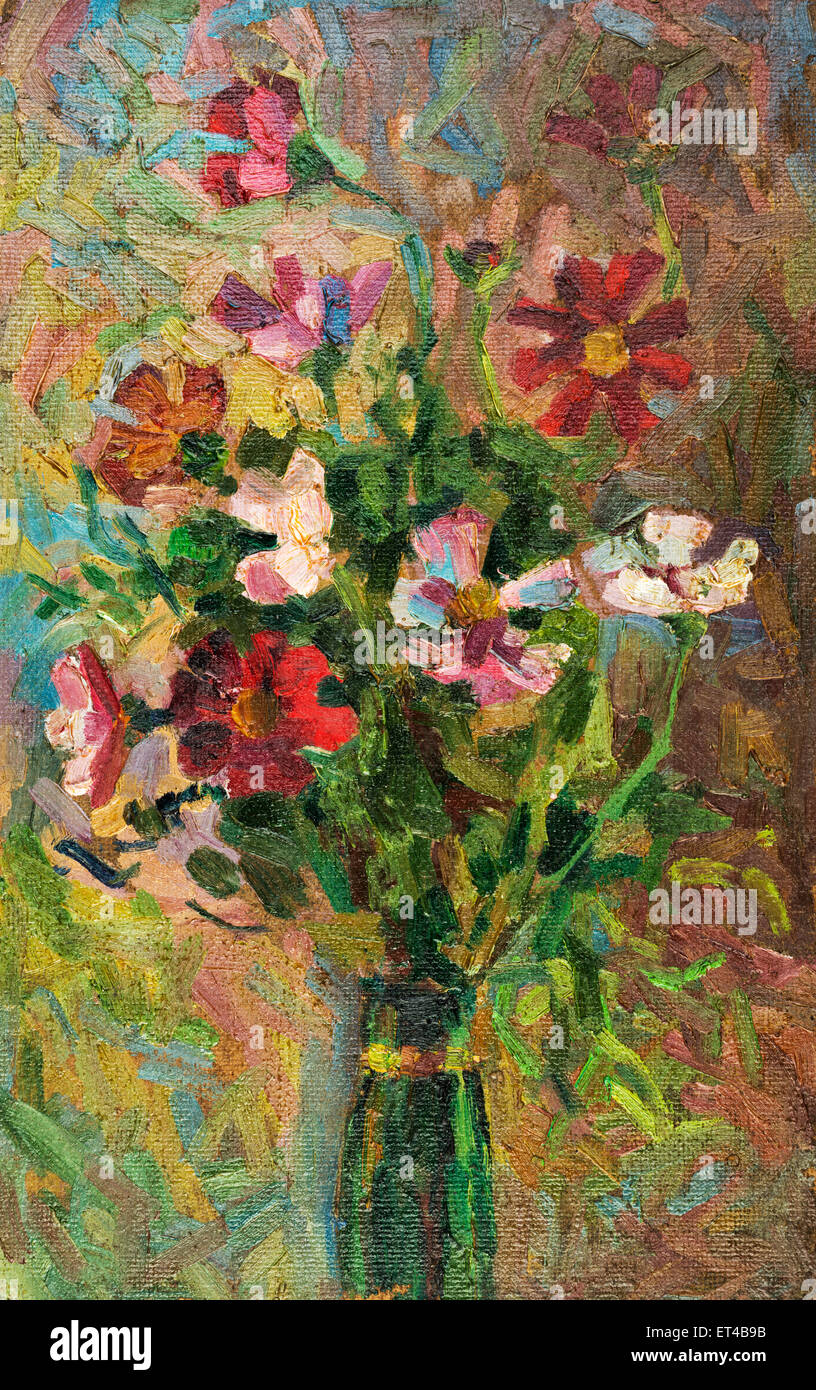 Oil painting on canvas bouquet hi-res stock photography and images - Alamy