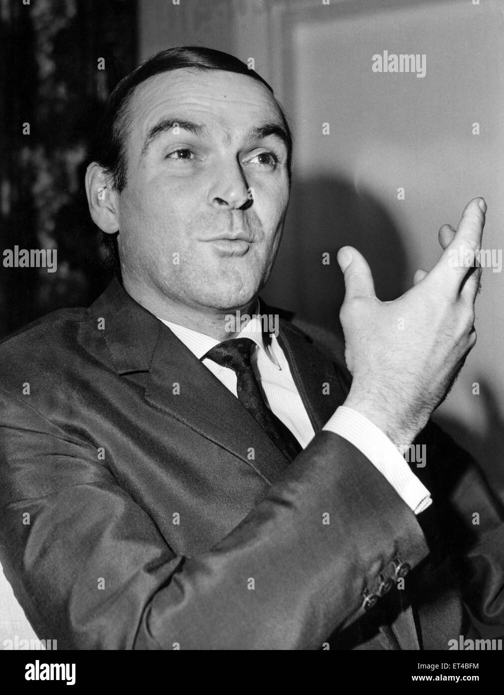 Welsh actor Stanley Baker, April 1964. Stock Photo