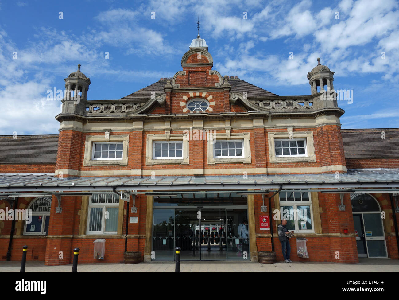 Main entrance and front of Colchester North Train Station, Essex Stock