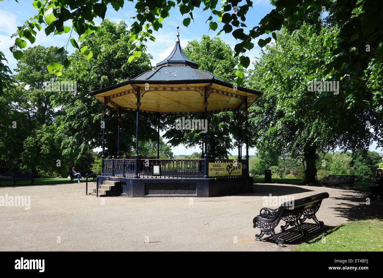 Traditional bandstand in Castle Park, Colchester, Essex Stock Photo