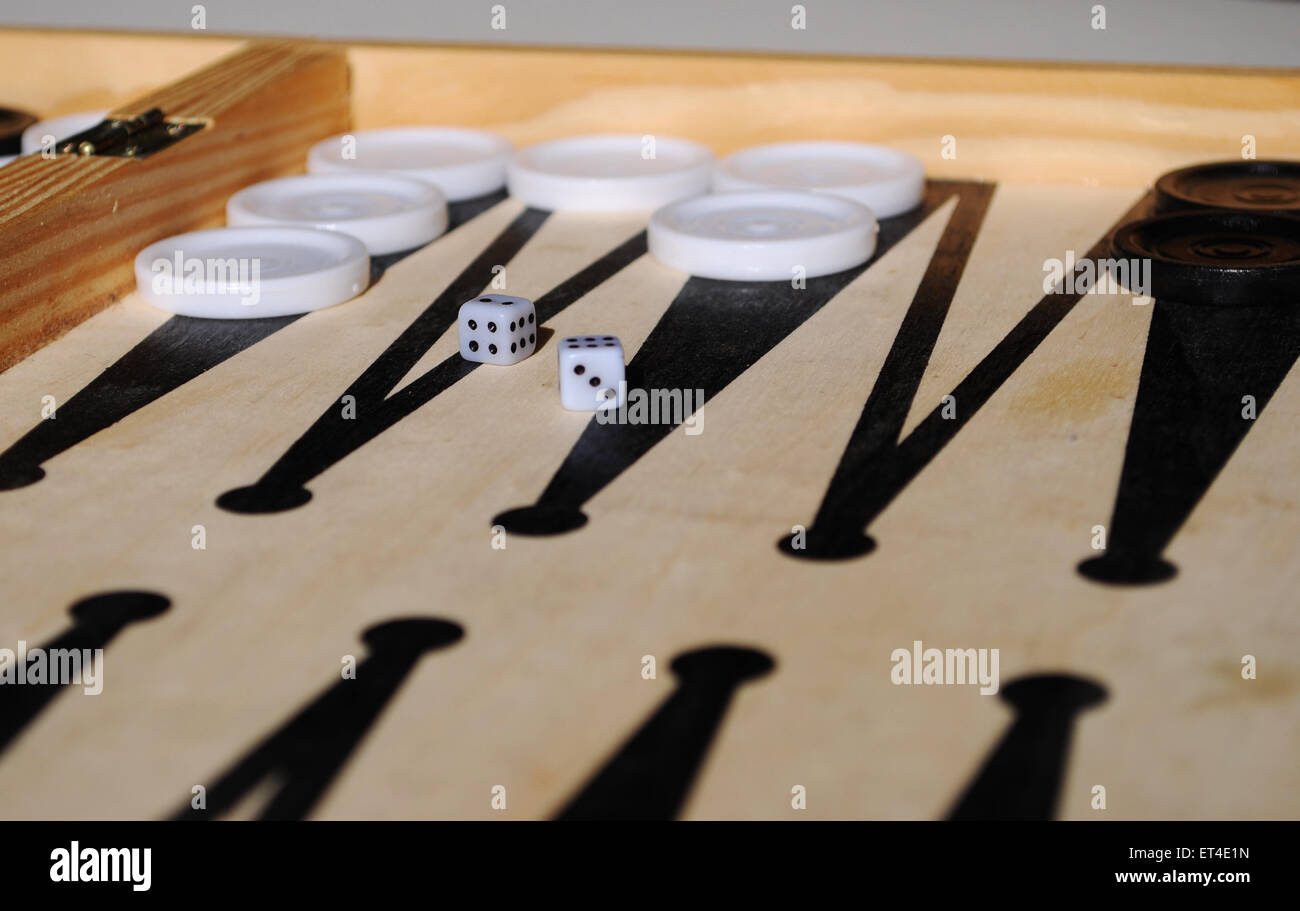 Isolated Backgammon Set Stock Photo
